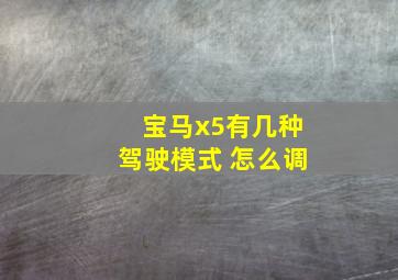 宝马x5有几种驾驶模式 怎么调